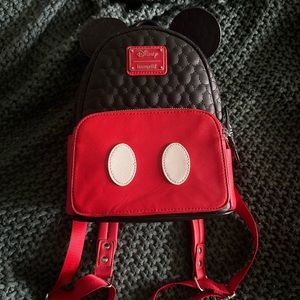 Disney Mickey Mouse loungefly oh boy quilted mini women’s backpack purse
